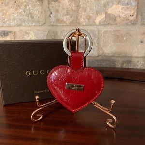 Authentic Gucci Red Heart Keychain/Bag Charm